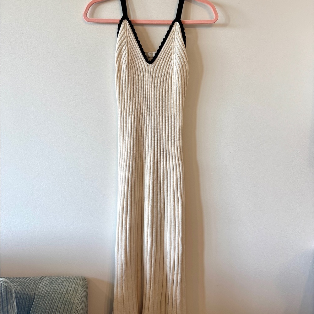 NEW Elegant Cream Knit Dress | Size Small